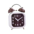thumbnail image 2 of Twin Bell Alarm Clock with Extra Loud Ring, Silent Sweep Movement, Battery Operated, Night Light, 13x10x5 cm, Vintage Style for Heavy Sleepers and Bedroom Use, 2 of 6