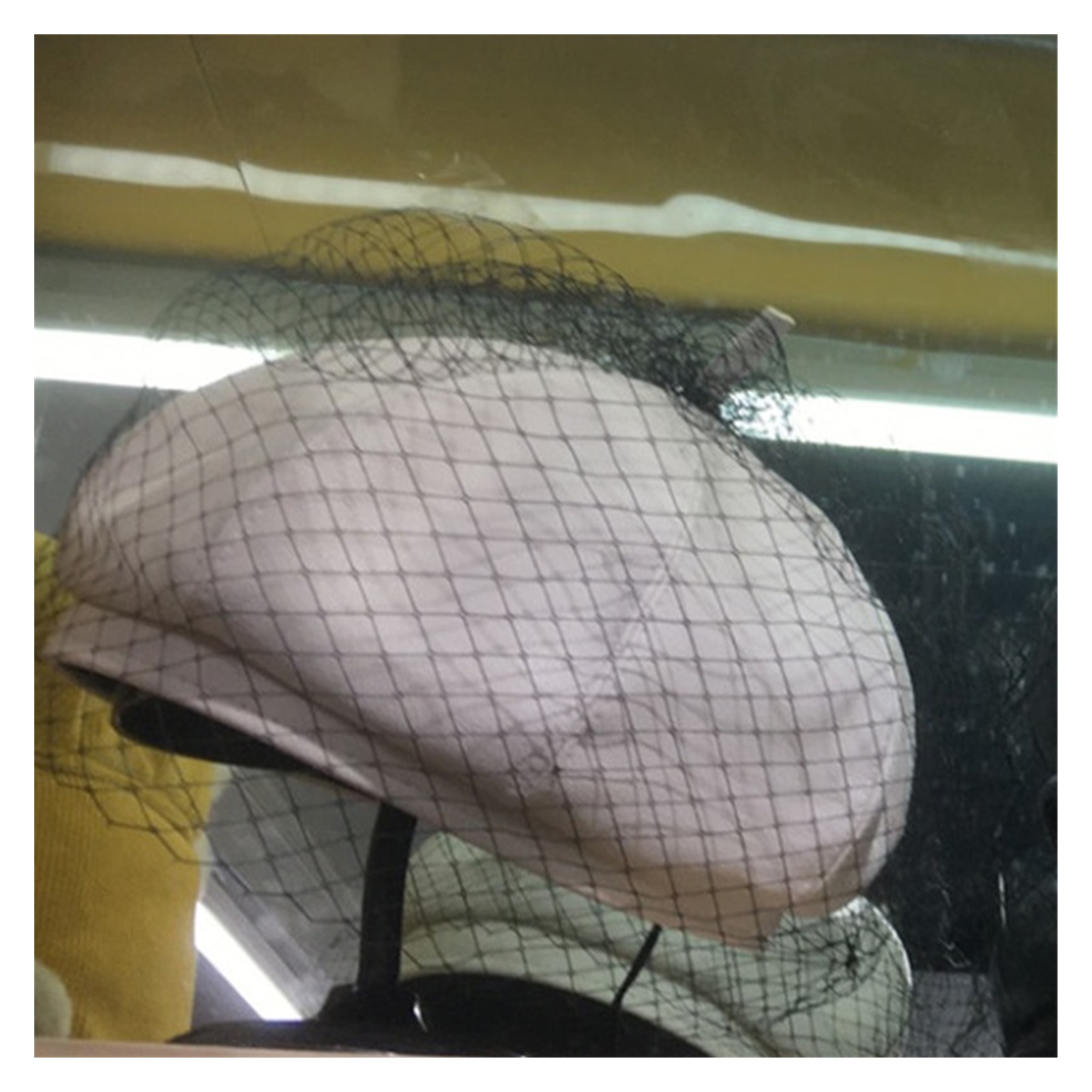 Fascinating Black Beret Hats For Women Chic Leather French Beret With Veil Mesh Show Double Layer Beanie Caps Bonnet Femme Cap ,Classic Design