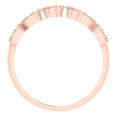 thumbnail image 5 of 0.3 ct Brilliant Round Cut Natural Morganite 18K White/Rose/Yellow Gold Stackable Band SZ 7.75, 5 of 6