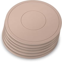 HWHCGZ 6 Pack Silicone Mat Pad,Heat Resistant Pot Holders Non Slip Multipurpose Kitchen Accessories Silicone Mat Hot Pads 6.3 Inche Apricot