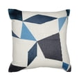 thumbnail image 2 of Laddha Home Designs Handwoven Abstract Embroidered Throw Pillow - 24" - Cream and Blue, 2 of 7