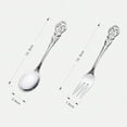 thumbnail image 2 of Soumake Spoon Polished Vintage Style Stainless Steel Creative Drinking Cake Spoon Fork For Dessert Household, 2 of 8