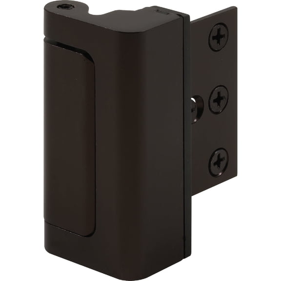 Prime-Line Door Reinforcement Lock - Aluminum, 3 In., Bronze - Single Pack — Residential Use, Standard Application