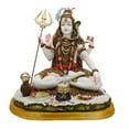 thumbnail image 3 of Shiva Statue Murti 13 inches Mahadev Idol Shankar Sculpture Bholenath Hindu Religious God Deity Shiv Statue Marble Hindu god of yoga meditation Lord Shiva idol figurine Temple Pooja Housewarming Gifts, 3 of 4