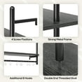 thumbnail image 5 of Bestier 38 inch Wall Mounted Floating Shelves with Towel Bar & Hooks Bookshelf in Charcoal, 5 of 10