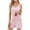 Pink, variant on Timegard Summer Outfits for Women 2 Piece Scoop Neck Tunic Top Shorts Beach Loose Comfy Lounge Sets