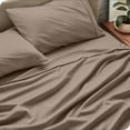 thumbnail image 3 of Bare Home Taupe Microfiber Sheet Set, Wrinkle Resistant, Deep Pocket, Twin XL, 3 of 6