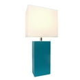 thumbnail image 2 of Lalia Home 21" Leather Modern Bedside Table Lamp with LED Bulb, Teal, 2 of 6