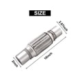 thumbnail image 3 of 2 Pcs Exhaust Flex Pipe Stainless Steel Double Braid 2 X 6 Inch With Ends 10 Inch Long, 3 of 5