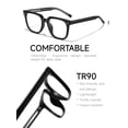 thumbnail image 3 of Gafas Blue Light Icesor Oversized Square para mujer/hombre, 3 of 5