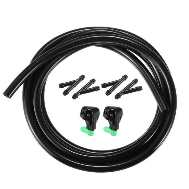 Parabrisas Limpiaparabrisas Arandela Boquilla Pulverizador Chorro para Honda - 7 Uds Negro