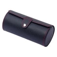 thumbnail image 2 of Watch Roll Case PU Leather Bracelet Display Storage Pocket Jewelry Hand Chain Protection Show Organizer Box Men Women Strip Black, 2 of 9