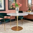thumbnail image 2 of OSP Home Furnishings Flower Dining Table with White Top and Brass Metal Base, 2 of 4