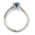 thumbnail image 5 of Mauli Jewels Engagement Rings for Women 0.50 Carat Blue Diamond Engagement Ring Crafted 4 prong 10K Solid White Gold, 5 of 8
