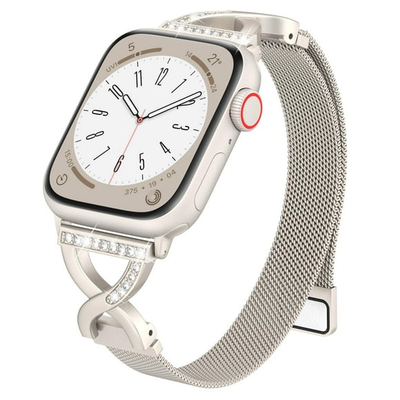 Correa de reloj BRG de malla fina de acero inoxidable 44-46 mm Apple