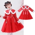 thumbnail image 2 of Youmylove Toddler Kids Baby Girls Children Fairy Hanfu Dresses For Calendar New Year Quilted Lined Warm Princess Dresses Embroidery Stylish Toddler Child Outwear, 2 of 9