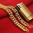 thumbnail image 4 of Men Fashion Simple Imitation Golden Necklace Chunky Style Personalized Neck Decor Ornament 60cm (Golden), 4 of 8