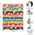 thumbnail image 4 of Pioneer Flower Floral Print Pattern Blanket,Comfortable Soft Flannel Throw Blanket,All Season,Warm Lightweight Blankets for Sofa Bed Couch Living Room Chair,30"x40", 4 of 4