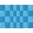 thumbnail image 1 of Ahgly Company Machine Washable Indoor Rectangle Transitional Neon Blue Area Rugs, 6' x 9', 1 of 7