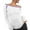 White, variant on Tiqkatyck Women Summer Tops, Women's Solid Color Contrast Collar Long Sleeve Off Shoulder top, Summer Tops for Women, Shirts for Women Black L