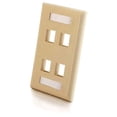thumbnail image 4 of C2G 4-Port Single Gang Multimedia Keystone Wall Plate - Ivory, 4 of 4
