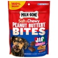 thumbnail image 3 of (2 pack) Milk Bone Peanut Buttery Bites, Soft Dog Treats With Jif Peanut Butter & Real Bacon, 11.8 oz Bags, 3 of 13