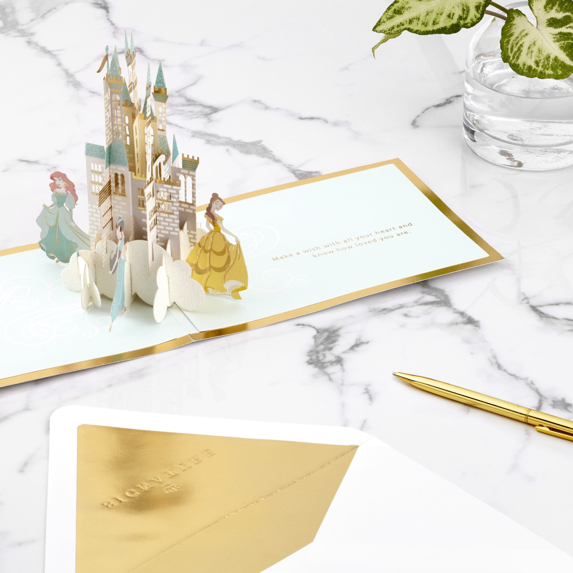 Hallmark Signature Paper Wonder Disney Princess 3D Pop-Up Card for Birthdays, Graduations or Just Because (Dream Big)