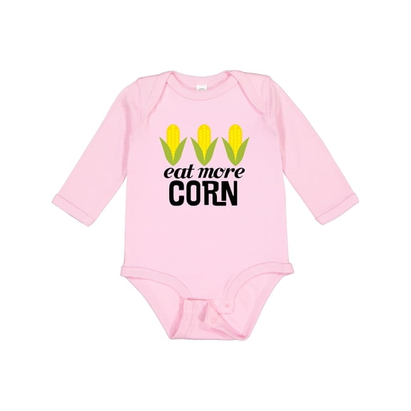 Inktastic Eat More Corn Boys or Girls Long Sleeve Baby Bodysuit