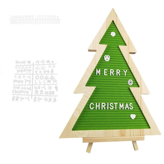 ZPAQI Seasonal Letter Sign Felt Letter Board with Changeable Symbols for Christmas