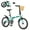 Green, variant on POVANLI 20" Folding Bike with Basket for Adults,6 Speed Steel Frame City Commuter Bike,Dual V-Brake Portable Compact Bicycle for Men/Women