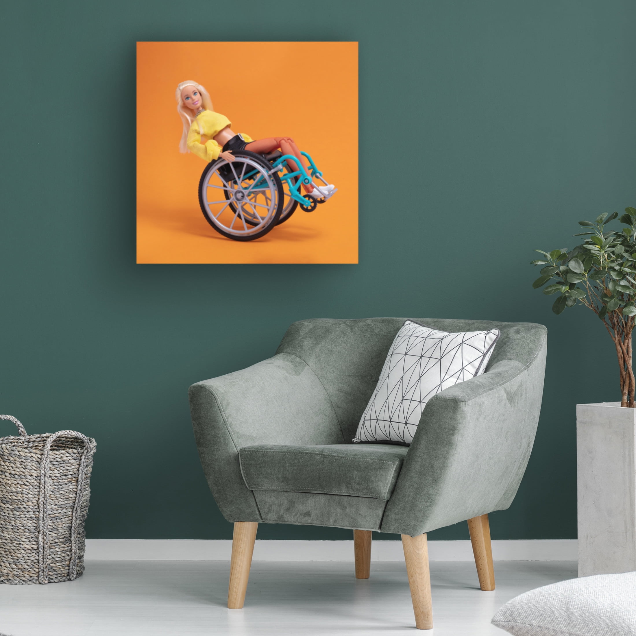 Canvas Wall Art - Julia Ramiro 'Rolling' Wall Art for Living Room, Bedroom, or Office Décor by Trademark Fine Art - 18 x 18 Inches