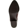 thumbnail image 4 of JOURNEE COLLECTION Womens Burgundy Snake V Cut Slits Back Pull Tab Cushioned Terri Almond Toe Block Heel Slip On Booties 5.5 M, 4 of 4