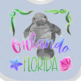 thumbnail image 4 of Inktastic Orlando Florida Cute Swimming Manatee Boys or Girls Baby Bib, 4 of 4