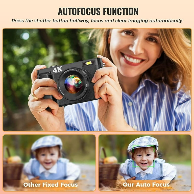 ACTITOP 4K Digital Camera, 48MP Vlogging Camera for YouTube