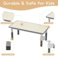 thumbnail image 5 of EuKer 7 Pcs Kids Table and Chairs, 47.2" x 23.6" Children Activity Table with Graffiti Desktop and Adjustable Height for Classroom, Daycare, Home, Gray, 5 of 8