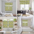 thumbnail image 6 of Lemon Yellow Kitchen Curtains Sets for Windows 24 Inch Length, Watercolor Fruit Black White Buffalo Plaid Rod Pocket Window Treatments Tier Curtains and Valances Set for Bedroom/Bathroom, 6 of 8