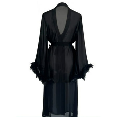 WBQ Women Sexy Long Silk Kimono Dressing Gown Bath Robe Lingerie Nightdress plus Size Lingerie for Women