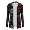 thumbnail image 4 of Christmas Cardigans for Women Plus Size Long Sleeve Casual Fashion Print Loose Cardigan Coat Tops, 4 of 4