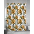 thumbnail image 5 of Fsddascl Sunflower Farmhouse Shower Curtain Set - 72" x 78" Washable Bathtub Curtain with 12 Hooks, Fall Botanical Floral Vintage Waterproof Fabric Stall Shower Curtains for Bathroom/Bathtub Décor, 5 of 6