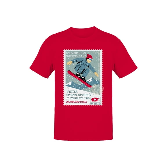 Snowboarding Switzerland Stamp 1998 Men's T-shirt