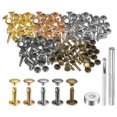 thumbnail image 1 of 100 Sets Remaches de Cuero 8mm x 12mm Metal con 3 Herramientas de Instalación Multicolores para Manualidades de Cuero, 1 of 7