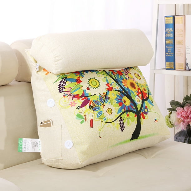 17 7in Long Sofa Wedge Pillow For Relaxing 3 Heights Adjustable Back Support Pillow Adult Backrest Lounge Cushion For Bay Window Tatami Bed Use Reading Pillow And Bed Rest Pillow Walmart Com Walmart Com
