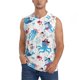 thumbnail image 1 of Balery Cute Shark Camisetas sin mangas para hombre, absorbe la humedad y protege contra el mal olor.-3X-Large, 1 of 7