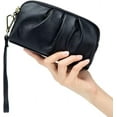 thumbnail image 6 of JUYGO Small Wristlet Bag for Women Retro Genuine Leather Clutch Purse Roomy Travel Phone Wallet with Detachable Wrist Strap, 6 of 8