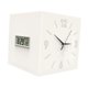 thumbnail image 5 of Reloj de pared esquinero de doble cara, adorno decorativo, reloj digital silencioso para dormitorio Blanco lechoso, 5 of 9