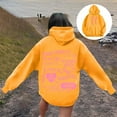 thumbnail image 2 of Puliio Womens Hoodies Letter Bowknot Print Long Sleeved Hooded Sweartshirts With Pockets Loose Casual Comfortable Outdoor Basic Pullover Outdoor Capped Tops, 2 of 7