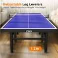 thumbnail image 5 of Ping Pong Table, 18mm Thick Tabletop Professional Ping Pong Table with Quick Clamp Net and ping Pong Paddle, Tournament Quality, 10 Minute Easy Assembly, Weatherproof Indoor & Outdoor, 5 of 8