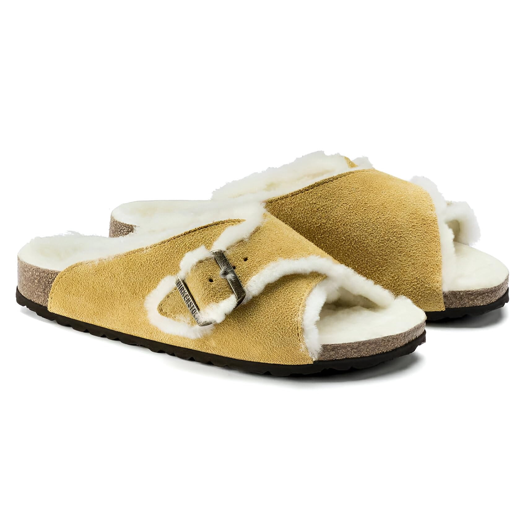 Birkenstock AROSA Shearling Suede Leather Sandal Slide, Winter Chic and Cozy Comfort for Cold Days - Multiple Colors & Sizes