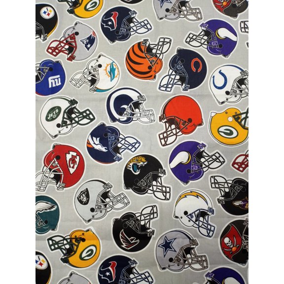 Pre-Cut Fabric All Teams Helmets NFL Cotton