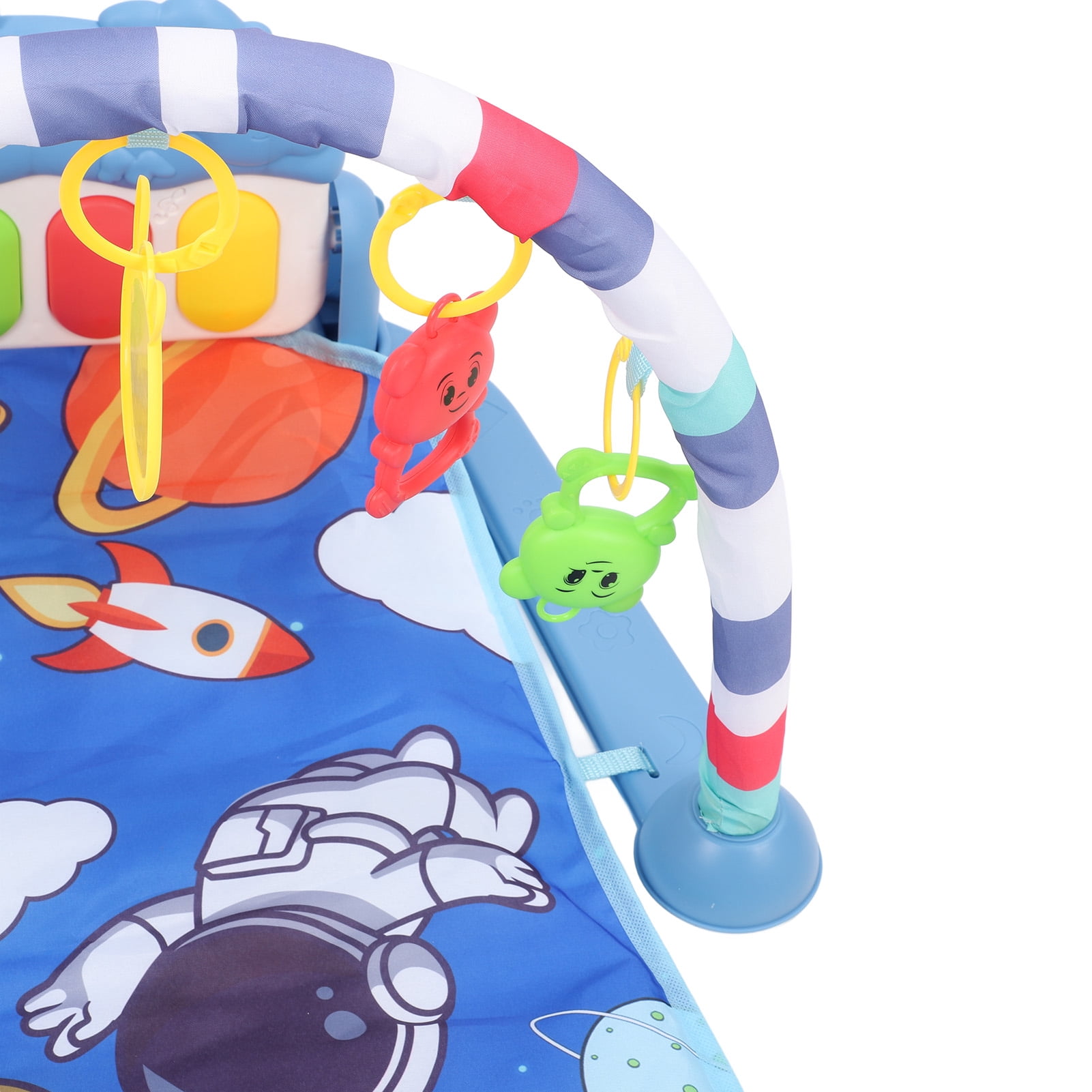 NFTIGB Baby Gym Play Mat Musical Tummy Time Activity Center with Colorful Rattles Kick and Play Piano Keyboard Learning Toy for Newborn Infants Toddlers Boys Girls 0 to 36 Months
